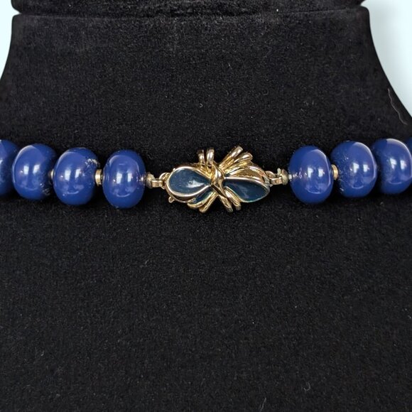 (2/$20) Vintage Blue Beaded Necklace - Picture 4 of 6